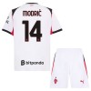 Camisola + Calções AC Milan Modrić 14 Criança Equipamento 2ª 2025-26